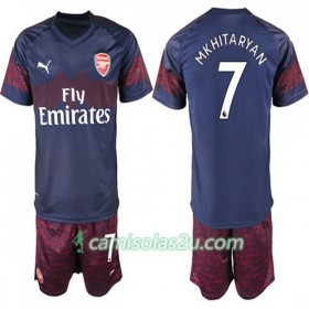 Camisolas de Futebol Arsenal FC Henrikh Mkhitaryan 7 Criança Equipamento Alternativa 2018/19 Manga Curta